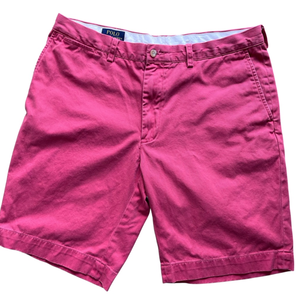 Polo Ralph Lauren Men’s Cotton Chino Shorts Washed Red Size 35 GUC